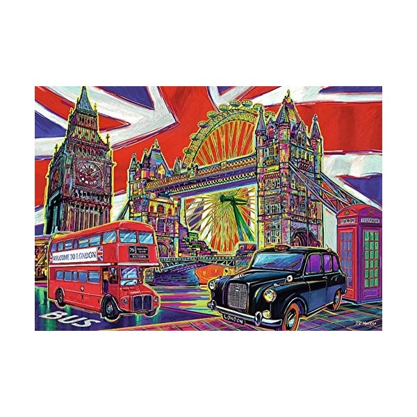 trefl Puzzle modèle Londres coloré 1000 pièces, 10525, Multicolore