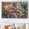 AJleil Puzzle 1000 pièces La Vie est Belle Aquarelle Graffiti Slogan Peinture Art Street Art Photo Puzzle 1000 Pieces Enfant 