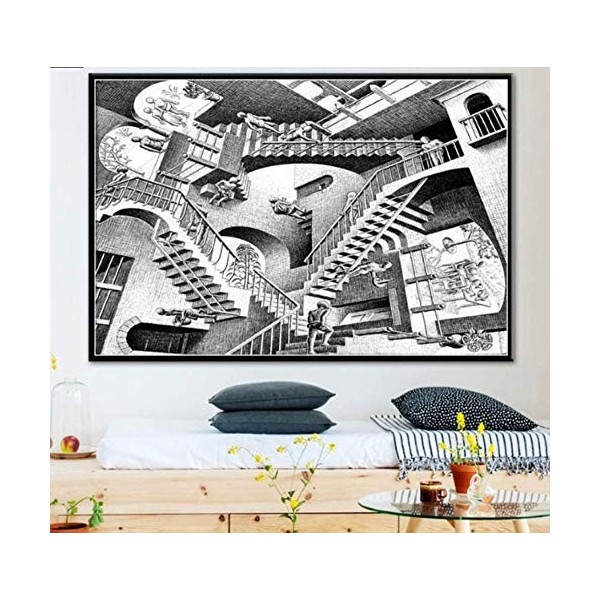 Awttmua Puzzles 1000 Pièces Assemblage DImages Escher Art Géométrique Surréaliste pour Adultes Enfants Jeux Jouets Éducatifs