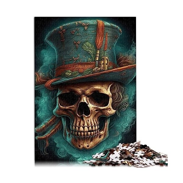 Puzzles pour Adultes Mister crâne Chapeau 1000 pièces Puzzles pour Adultes pour Adultes et Enfants de 12 Ans et Plus Puzzles 