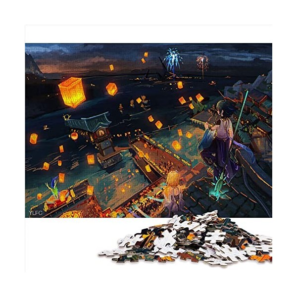 1000 Pièces Puzzle Gaming néon Puzzles pour Adultes Puzzles en Carton Puzzles pour Adultes Cadeaux （Taille 26x38cm）