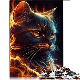 1000 Pièces Puzzles pour Adultes Enfants Chat Jouant au Poker Jeu Puzzle pour Adultes Puzzles en Carton Grand Cadeau pour Adu