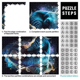 Puzzle 1000 Pièces Puzzle Darling Elephant pour Adultes Puzzles en Carton Puzzle de Noël Cadeaux （Taille 26x38cm）