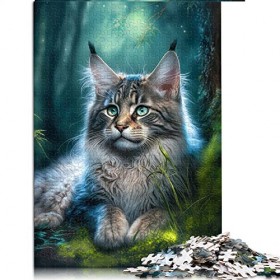 Puzzle 1000 pièces Puzzle Loup Abstrait pour Adultes Puzzles en Carton Jeu Difficile Taille 26x38cm 