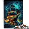 Puzzle Adulte Bateau Pirate Puzzles 1000 pièces pour Adultes pour Adultes et Enfants à partir de 12 Ans Puzzles en Carton Puz