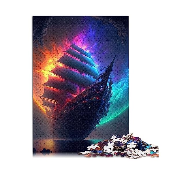 Puzzle Adulte Bateau Pirate Puzzles 1000 pièces pour Adultes pour Adultes et Enfants à partir de 12 Ans Puzzles en Carton Puz