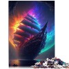 Puzzle Adulte Bateau Pirate Puzzles 1000 pièces pour Adultes pour Adultes et Enfants à partir de 12 Ans Puzzles en Carton Puz