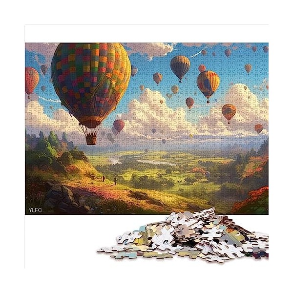 Puzzle pour Adolescents Ballons à air Chaud 1000 pièces Puzzles pour Adultes et Enfants à partir de 12 Ans Puzzles en Carton 