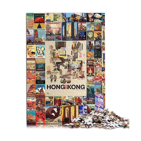 Puzzles pour Adultes Collage Vintage 1000 pièces Puzzles pour Adultes pour Adultes Cadeaux Puzzles en Carton Grands Cadeaux p