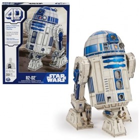 4D BUILD - Puzzle 3D STAR WARS - Maquette Star Wars 201 Pièces - Droide R2D2 Inspiré de la Saga - Puzzle Adulte et Jeu de Con