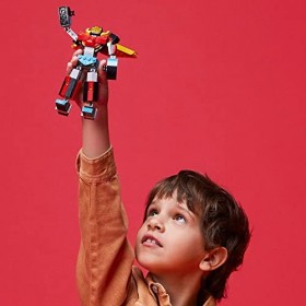 LEGO Creator 3in1 Super Robot 31124 Building Kit Featuring a Robot Toy, a Jet Airplane and a Dragon Model. Creative Gifts for