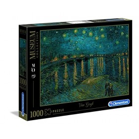 Clementoni - 39344.2 - Puzzle - Nuit étoilée sur le Rhône - 1000 Pièces