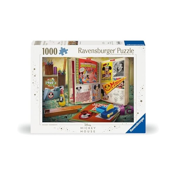 Ravensburger Puzzle Mickey Moments 12000842-1960-Puzzle Disney-1000 pièces-pour Adultes et Enfants à partir de 14 Ans, 120008