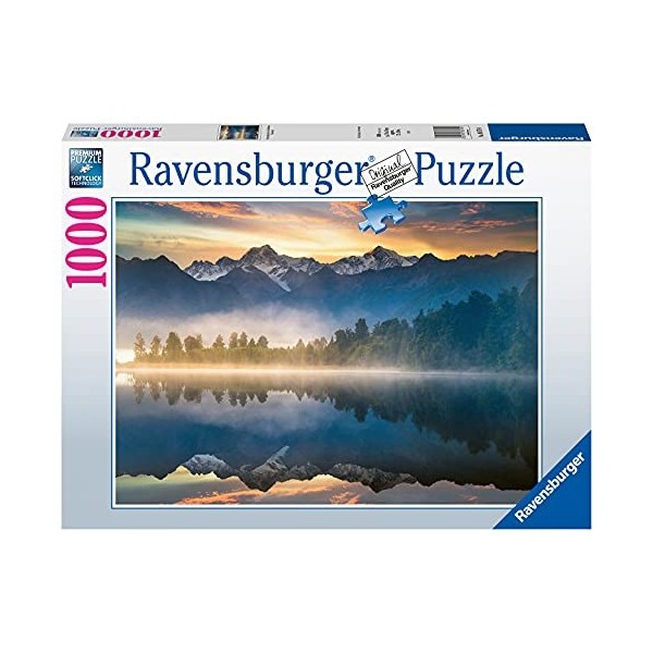 Ravensburger - Puzzle Adulte - Puzzle 1000 p - Puzzle 1000 p - Lever du soleil sur le lac Matheson, Nouvelle-Zélande - 88579