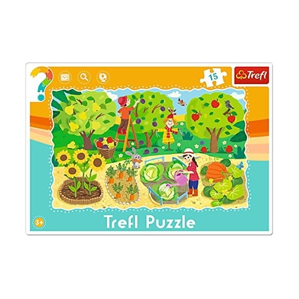 Trefl - 31218 - Cadre de puzzle - Jardin - 15 Pièces