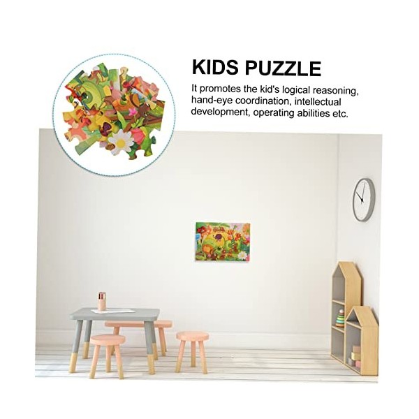 KICHOUSE 1 Jeu Puzzle pour Enfants Puzzle Enfant enigmes Enfants Jouets pour Enfants Puzzles en Bois pour Les Tout-Petits éni