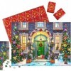 Koranuly l2023 Puzzle Cadeaux Noël 1008 pièces Puzzles Compte à rebours pour, Décoration la Maison Noël 24 Boîtes lpour la 