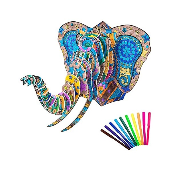 Puzzle en bois 3D pour bébé Puzzle 3D en bois pour bébé, jouets éducatifs pour enfants, non jeux
