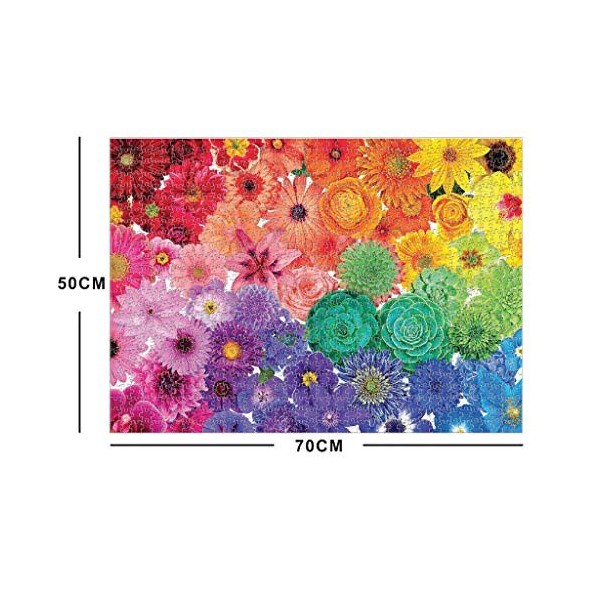 Eariy Puzzle de 1000 pièces, fleurs colorées, puzzle interactif familial, jeu pour adultes, collections de bricolage, pour le