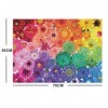 Eariy Puzzle de 1000 pièces, fleurs colorées, puzzle interactif familial, jeu pour adultes, collections de bricolage, pour le