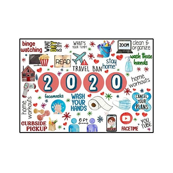 Eariy Puzzle de 1000 pièces pour adultes et enfants - Événement 2020 - Peinture - Jouet éducatif - Cadeau personnalisé - Déco