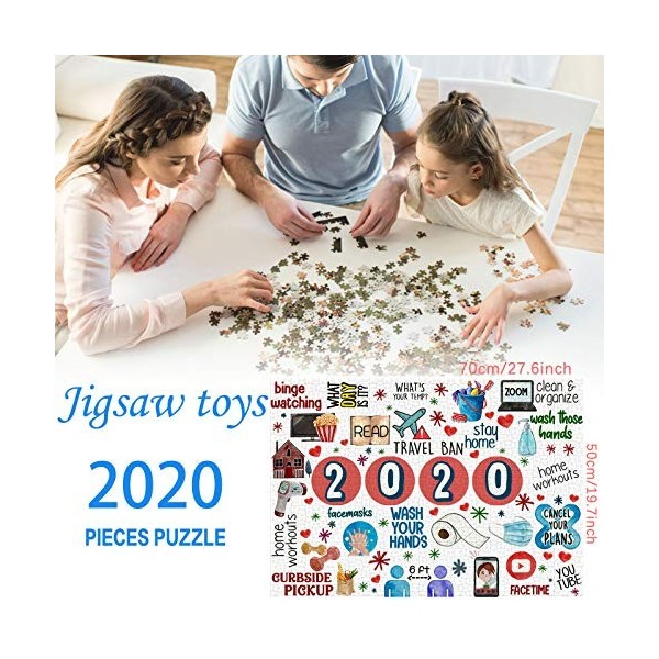 Eariy Puzzle de 1000 pièces pour adultes et enfants - Événement 2020 - Peinture - Jouet éducatif - Cadeau personnalisé - Déco