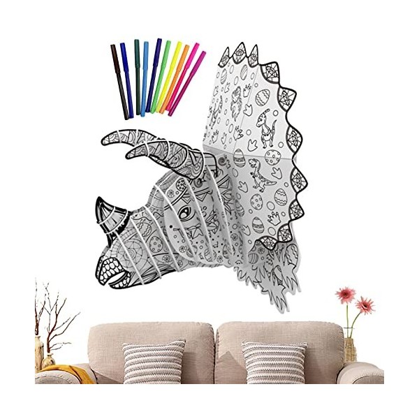 Decorhome Puzzle coloriage Peinture 3D - Ensemble Jouets artisanaux Peinture Bricolage - Jouet dartisanat Peinture éducatif,