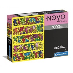 Clementoni- Novo Art Series Keith Haring-1000 Pièces-Puzzle, Divertissement pour Adultes-Fabriqué en Italie, 39755