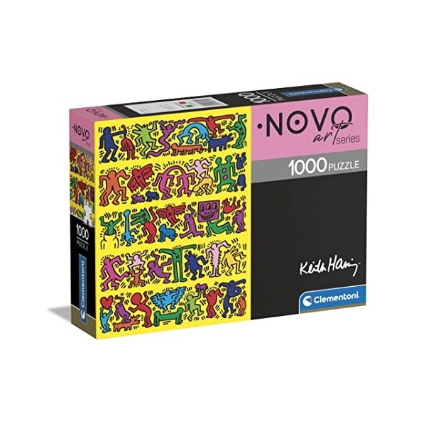 Clementoni- Novo Art Series Keith Haring-1000 Pièces-Puzzle, Divertissement pour Adultes-Fabriqué en Italie, 39755