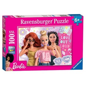 Ravensburger - Puzzle Enfant - Puzzle 100 p XXL - Toujours voir le bon côté / Barbie - Dès 6 ans - 13269