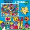 Educa - 2 puzzles de 48 pièces pour enfants | Monsieur Madame. Composé de grandes pièces parfaitement finies. Recommandé à pa