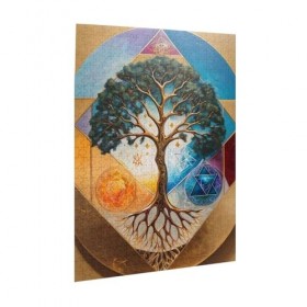 Puzzle de 500 pièces pour adultes - Larbre de vie - Puzzle en bois - Décoration familiale - Parfait pour les cadeaux amusant