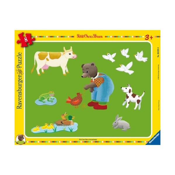 Ravensburger - 6029 - Puzzle Enfant - Petit Ours Brun et Les Animaux - 8 Pièces