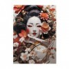 Puzzle de 500 pièces pour adultes - Geisha japonaise - Puzzle en bois - Décoration familiale - Parfait pour les cadeaux amusa