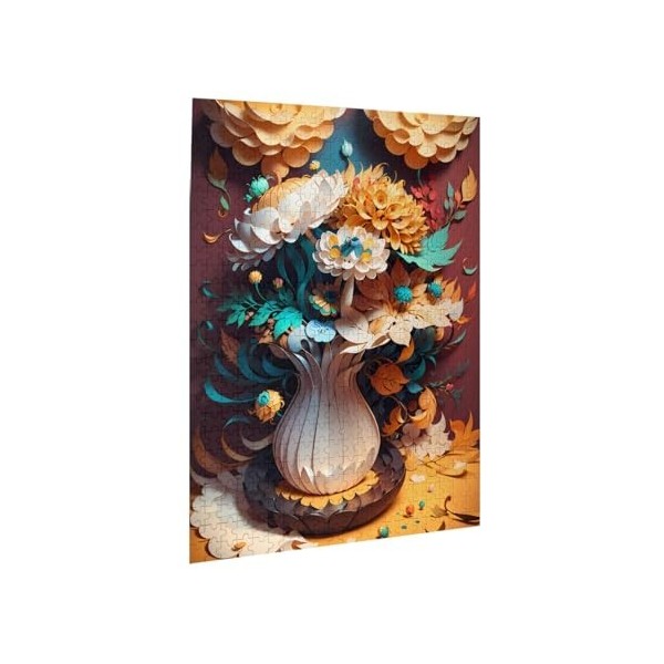 Puzzle de 500 pièces pour adultes - Vases - Jeu stimulant - Puzzle en bois - Décoration familiale - Parfait pour les cadeaux 