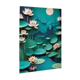 Puzzle de 500 pièces pour adultes - Fleur de lotus - Puzzle en bois - Décoration familiale - Parfait pour les cadeaux amusant