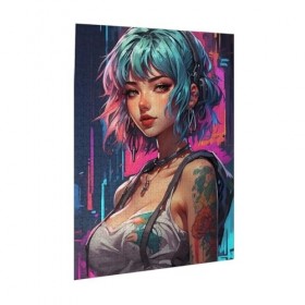 Puzzle de 500 pièces pour adultes Punk Femme Jeu de défi Puzzle en bois Décoration familiale Parfait pour les cadeaux amusant