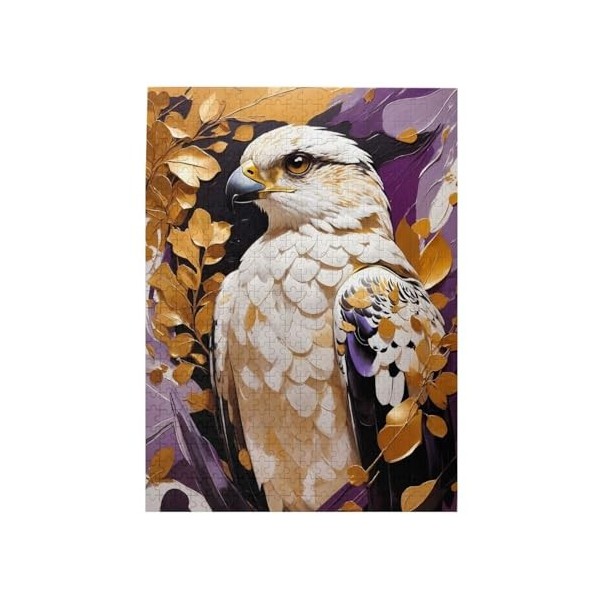 Puzzle de 500 pièces pour adultes Hawk Challenging Game Puzzle en bois Décoration familiale Parfait pour les cadeaux amusants