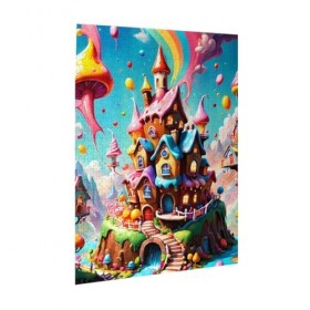 Puzzle de 500 pièces pour adultes Château à sucre Jeu difficile Puzzle en bois Décoration familiale Parfait pour les cadeaux 