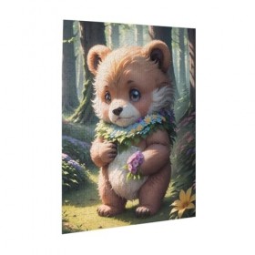 Puzzle de 500 pièces pour adultes - Petit ours - Jeu stimulant - Puzzle en bois - Décoration familiale - Parfait pour les cad