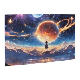 Puzzle de 500 pièces pour adultes et filles, jeu stimulant ciel étoilé, puzzle en bois, décoration familiale, parfait pour le