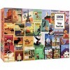 Enphiblue Puzzle 1000 Pièces pour Adultes, Vintage Poster de Voyage Jigsaw Puzzle, Design Unique Jouet éducatif pour Adolesce