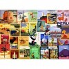 Enphiblue Puzzle 1000 Pièces pour Adultes, Vintage Poster de Voyage Jigsaw Puzzle, Design Unique Jouet éducatif pour Adolesce