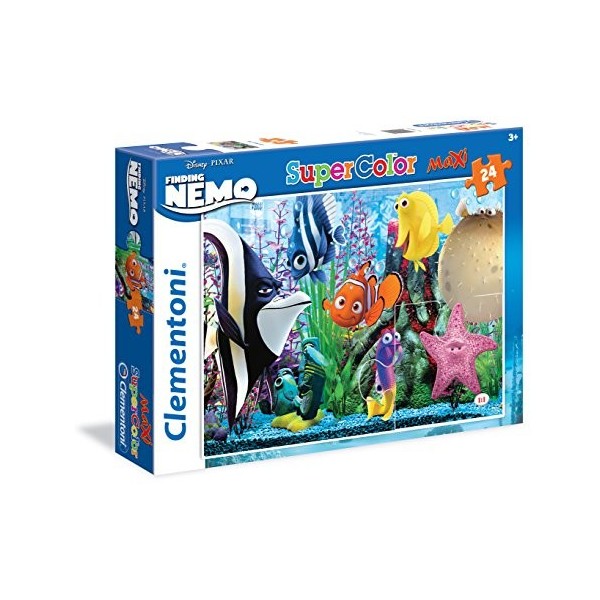 Clementoni - 24472-Puzzle super color maxi 24p Finding Nemo-Puzzles