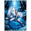 OTTO Puzzle Adulte : la Licorne Blanche et la Lune Bleue - Anne Stokes - 1000 Pieces