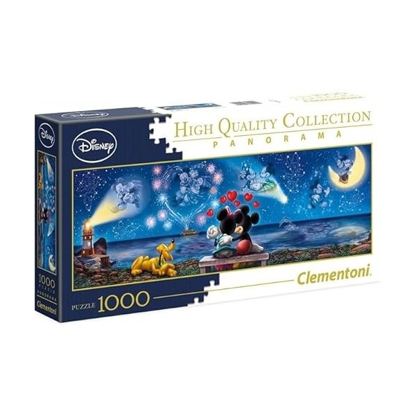 Jouets Puzzle Panorama 1000 Pieces Mickey et Minnie Promenade en Amoureux - pour Disney