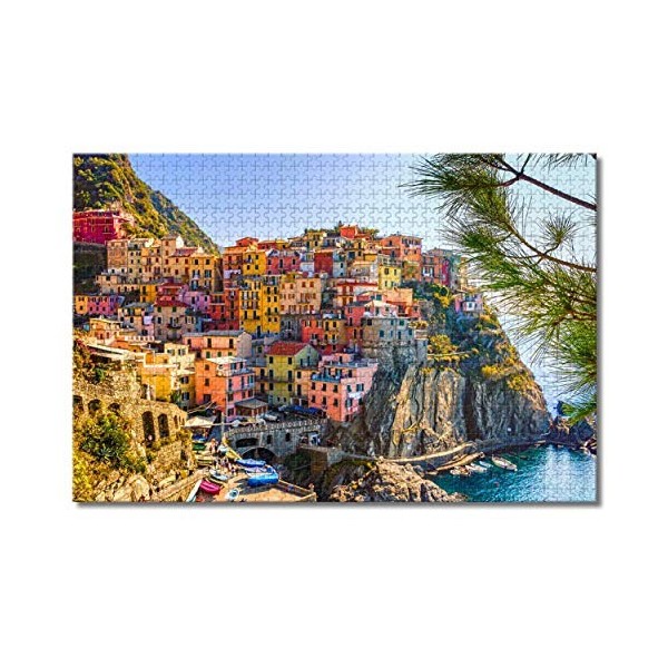 Cinque Terre - Puzzle Italie pour adultes et enfants - 1000 pièces - Jeu de puzzle en bois pour cadeaux - Décoration de la ma