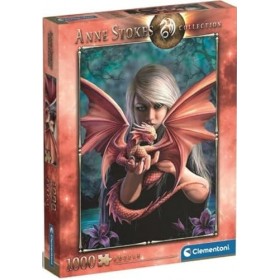 Jouets Puzzle Adulte 1000 Pieces : Femme et Dragon Rose - Collection Anne Stokes