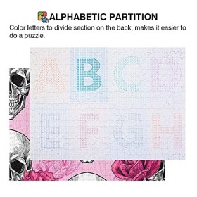 Puzzle de 1000 pièces pour adultes et enfants - Motif tête de mort - Jeu éducatif - Décoration de la maison