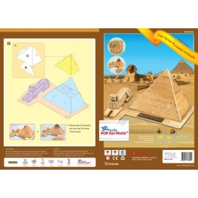 POP Out World 3D Puzzle - World History Series "The Sphinx and the Great Pyramid of Giza - Egypt"